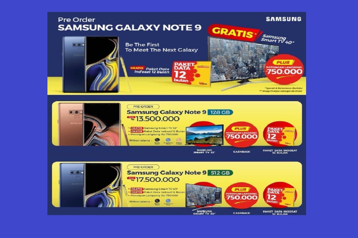 Samsung Galaxy Note 9 price confirmed in pre-order poster