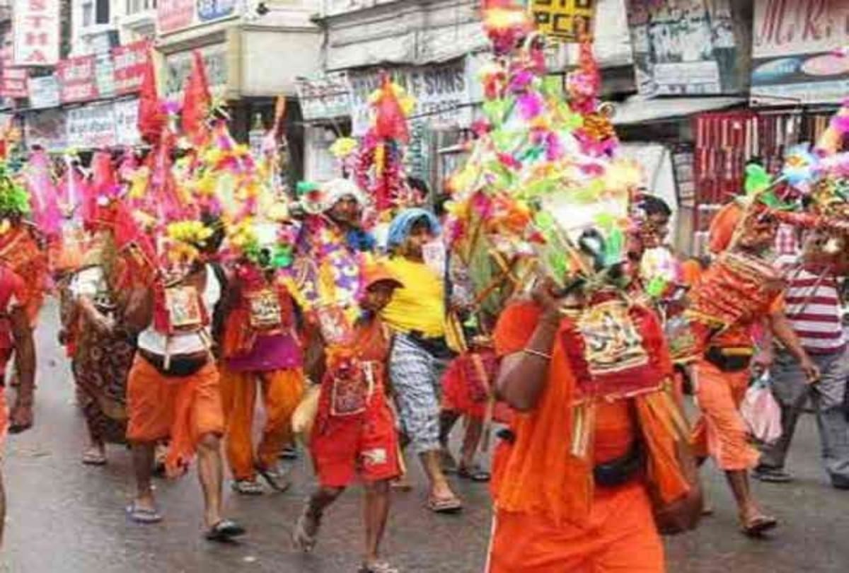 five lakh kawar devotee bring gangajal from haridwar with four days