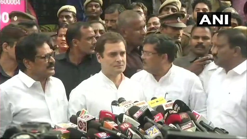 Rahul Gandhi Arrived Chennai hospital to meet DMK chief M Karunanidhi