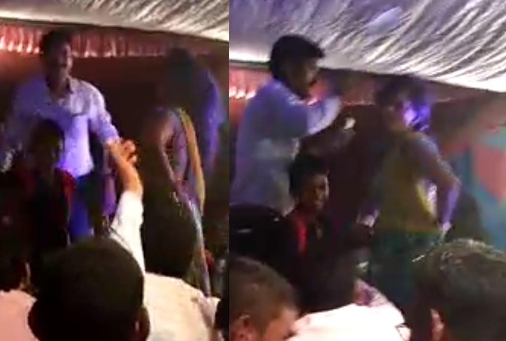 lekhpal suspended for dancing with a dancer.