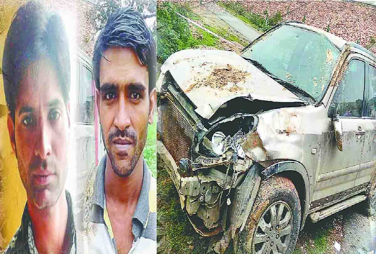 Lucknow Agra express way service lane falling car fell 50 feet down
