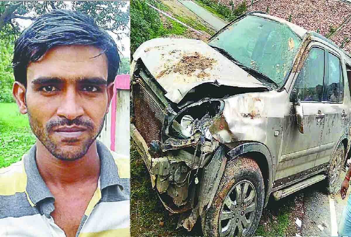 Lucknow Agra express way service lane falling car fell 50 feet down