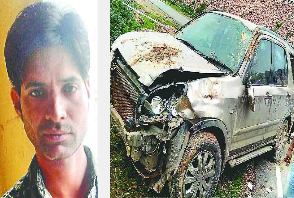 Lucknow Agra express way service lane falling car fell 50 feet down