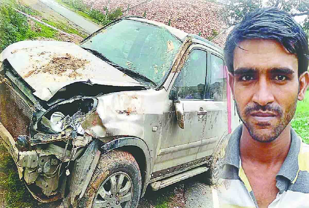 Lucknow Agra express way service lane falling car fell 50 feet down