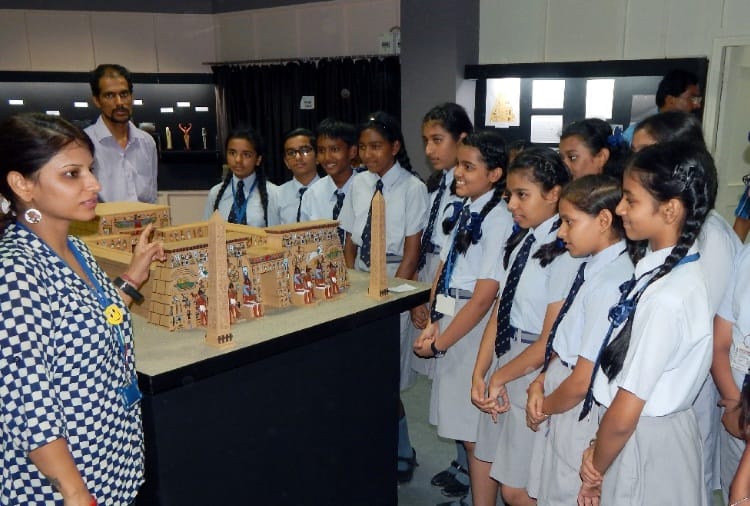 Organizing exhibition at Sopins Senior Secondary School in chandigarh 