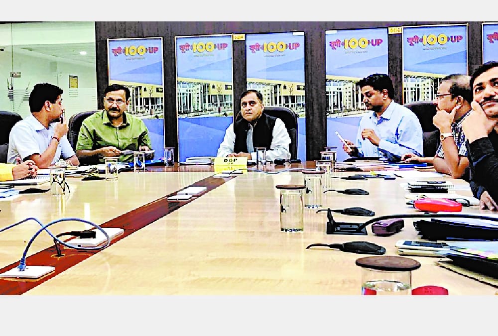 UP DGP press conference with SP and SSP of districts.