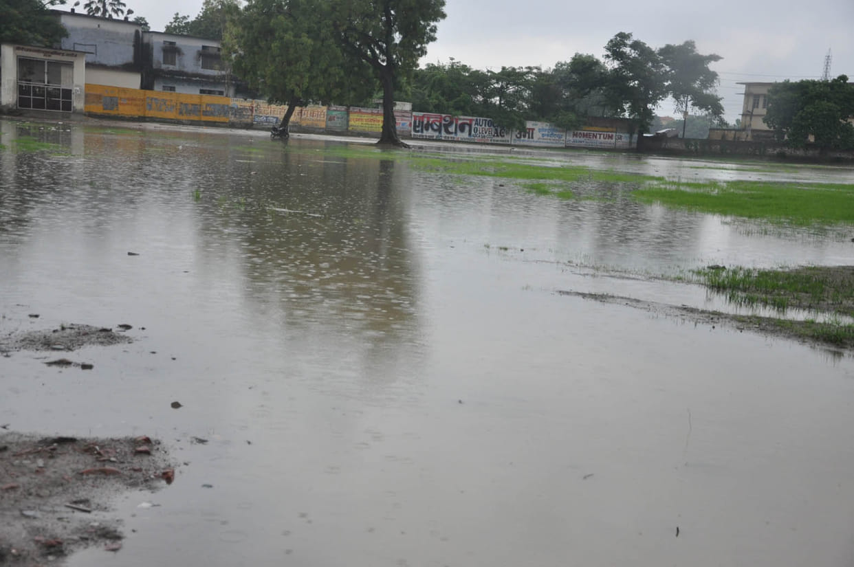 Many areas of the city submerged by rain