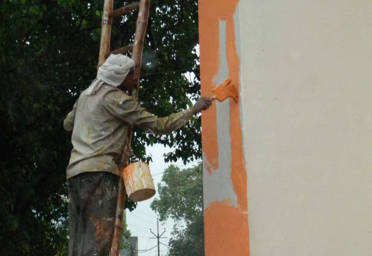 Mughalsarai railway station color changed after name