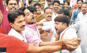 Suresh Khanna could not be reviewed in Circuit House because of congressional ruckus