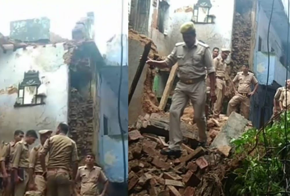 building collapses in ganeshganj in lucknow.