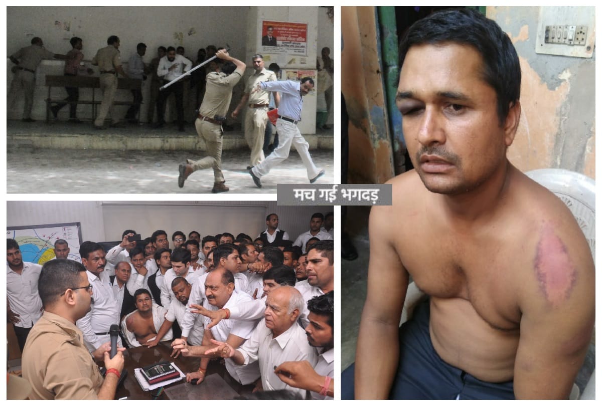 see in pictures clash between lawyers and police in ghaziabad court reason is this
