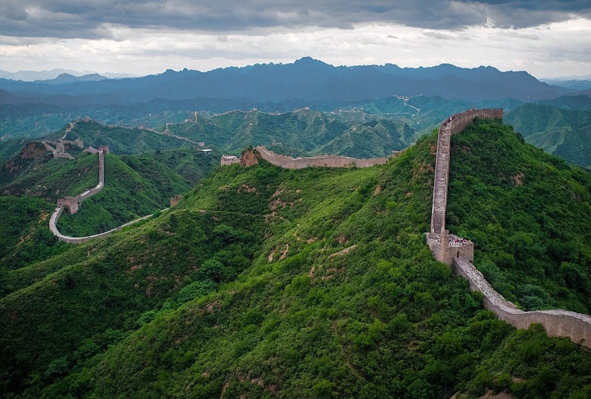 Great wall of china sections collapse in rain 