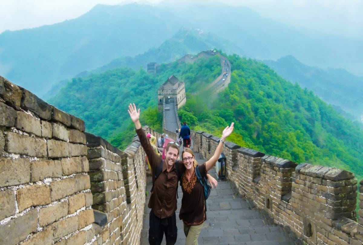 Great wall of china sections collapse in rain 