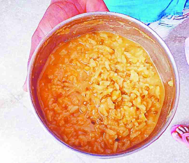 Worms found in the baby's mother diet