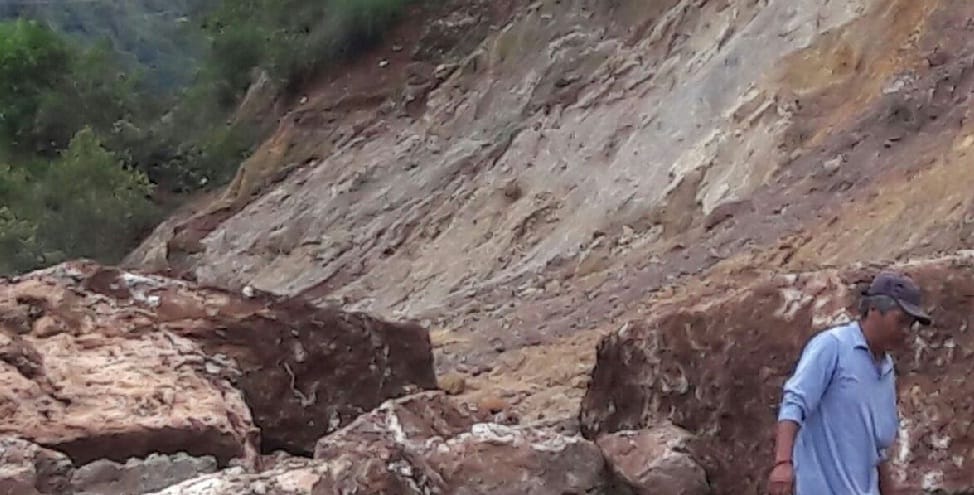 Five roads closed and four houses damaged by rain