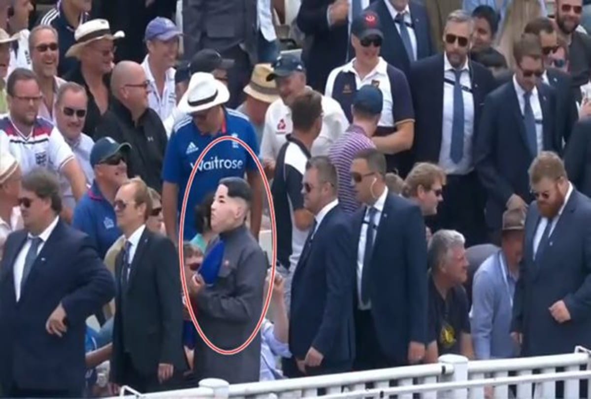 kim jong un look alike spotted at cricket match between India and England