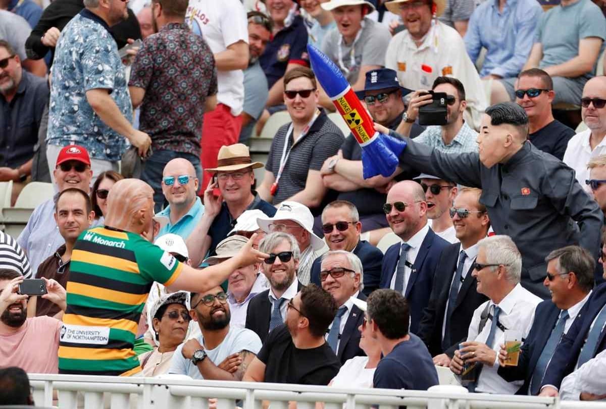 kim jong un look alike spotted at cricket match between India and England