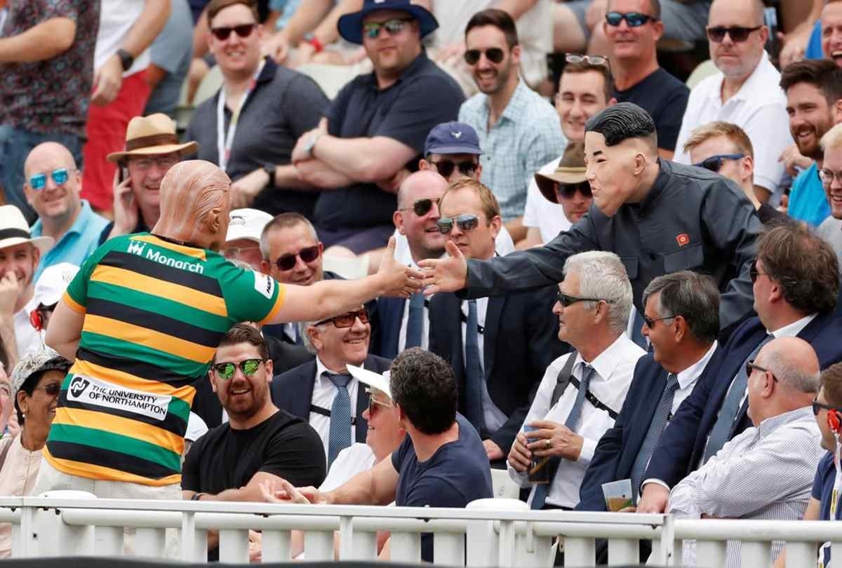 kim jong un look alike spotted at cricket match between India and England