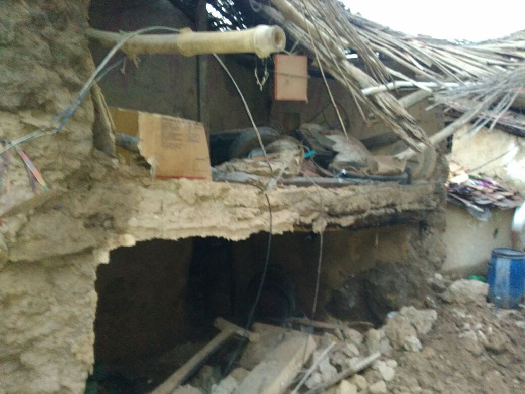 Three people killed due to falling wall 
