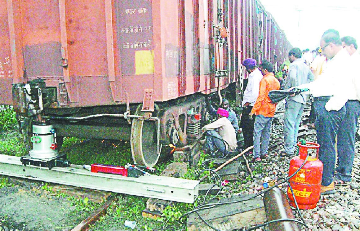 Two cartons of goods train derailed