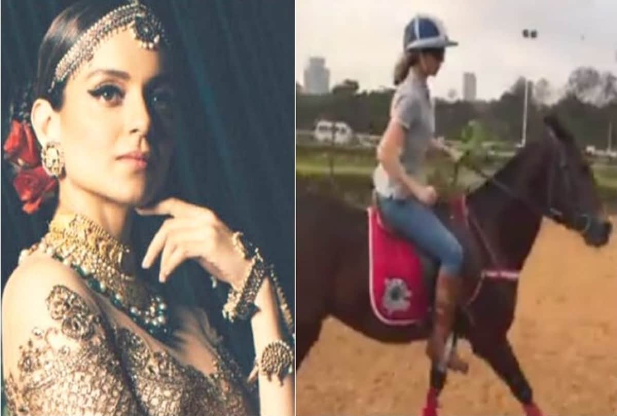 Before Manikarnika Kangana Ranaut hourse riding sunday morning watch video