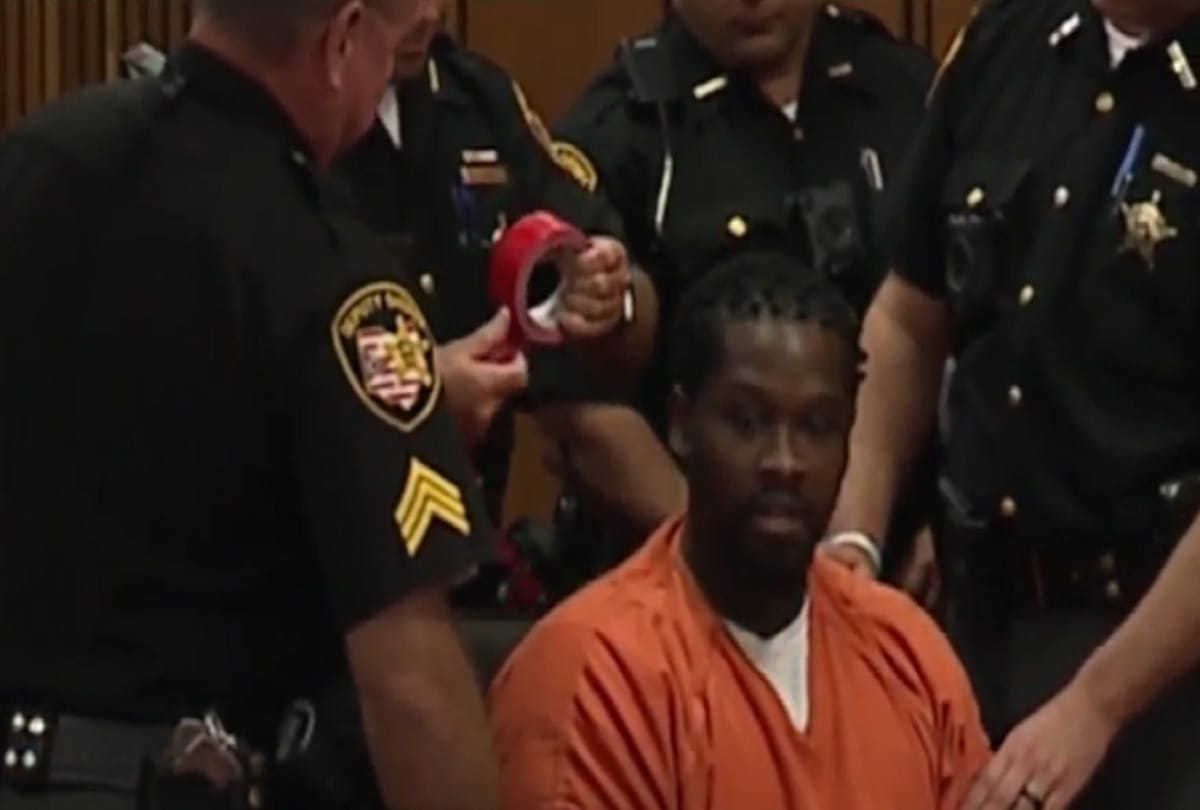 Ohio Cleveland judge orders inmate mouth taped shut in courtroom