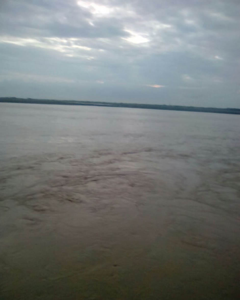 Ghaghra flowing down twenty cm below the danger mark