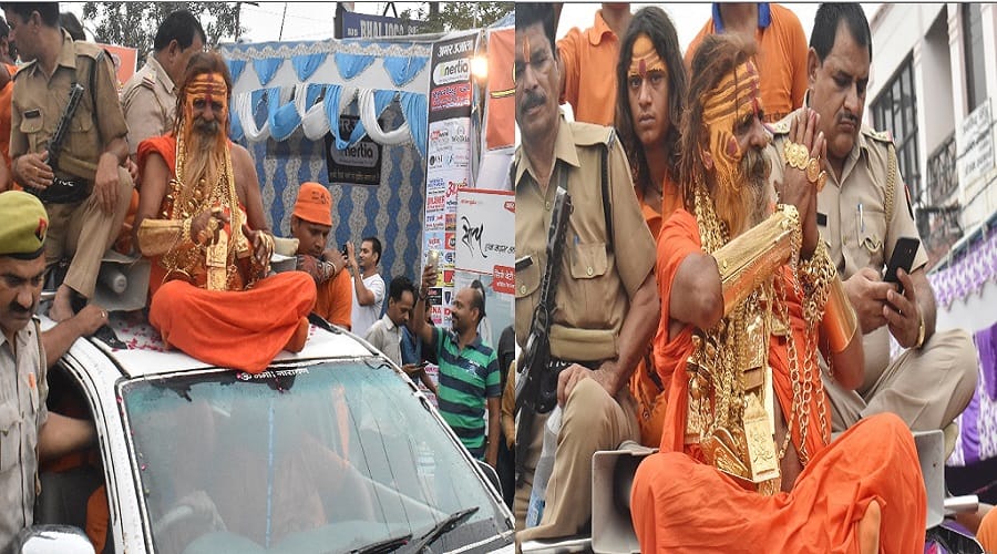 Golden Baba had more security than the UP minister, 17 kg gold was worn