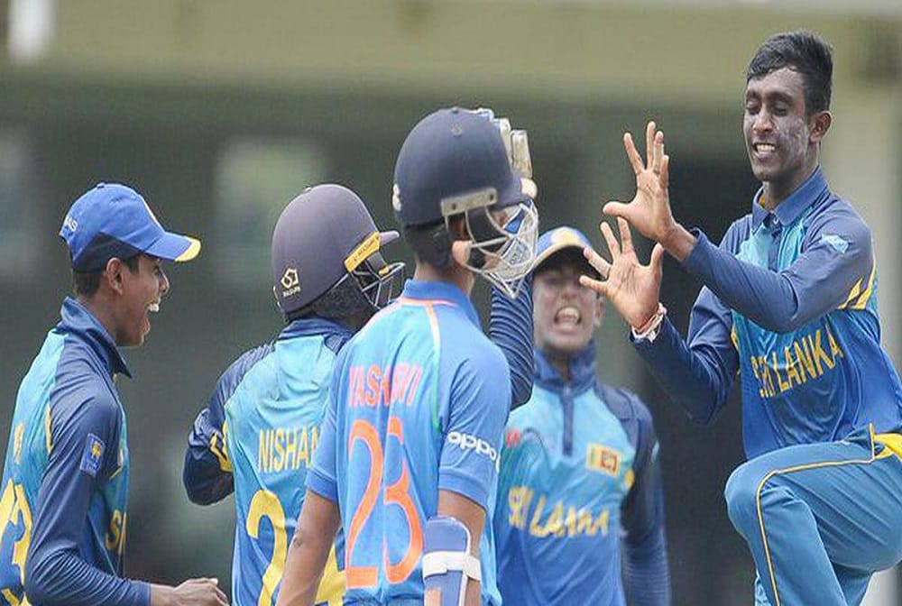 sri lanka u-19 team beats india u-19 team by 7 runs at colombo