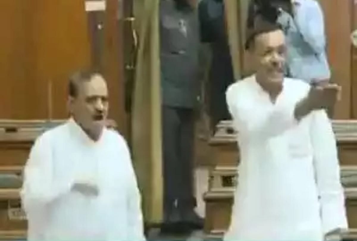 Delhi Assembly BJP mla OP Sharma calls AAP mla Amanatullah Khan terrorist 