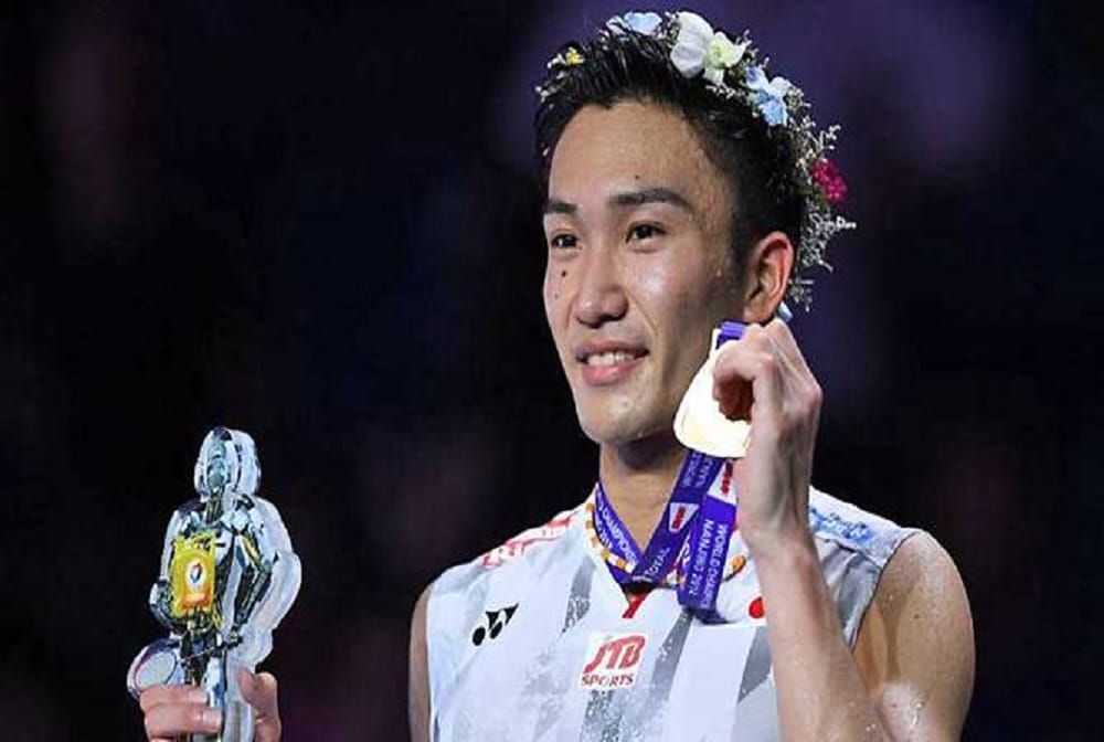 Kento Momota first Japanese man to win world badminton champianship title