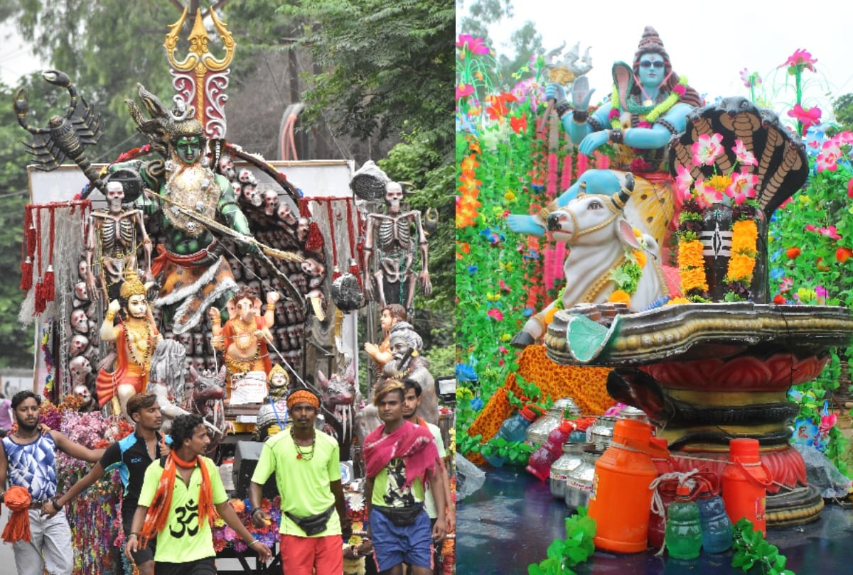 Kavad yatra saveral looks of lord Shiva seen on highway see in photos
