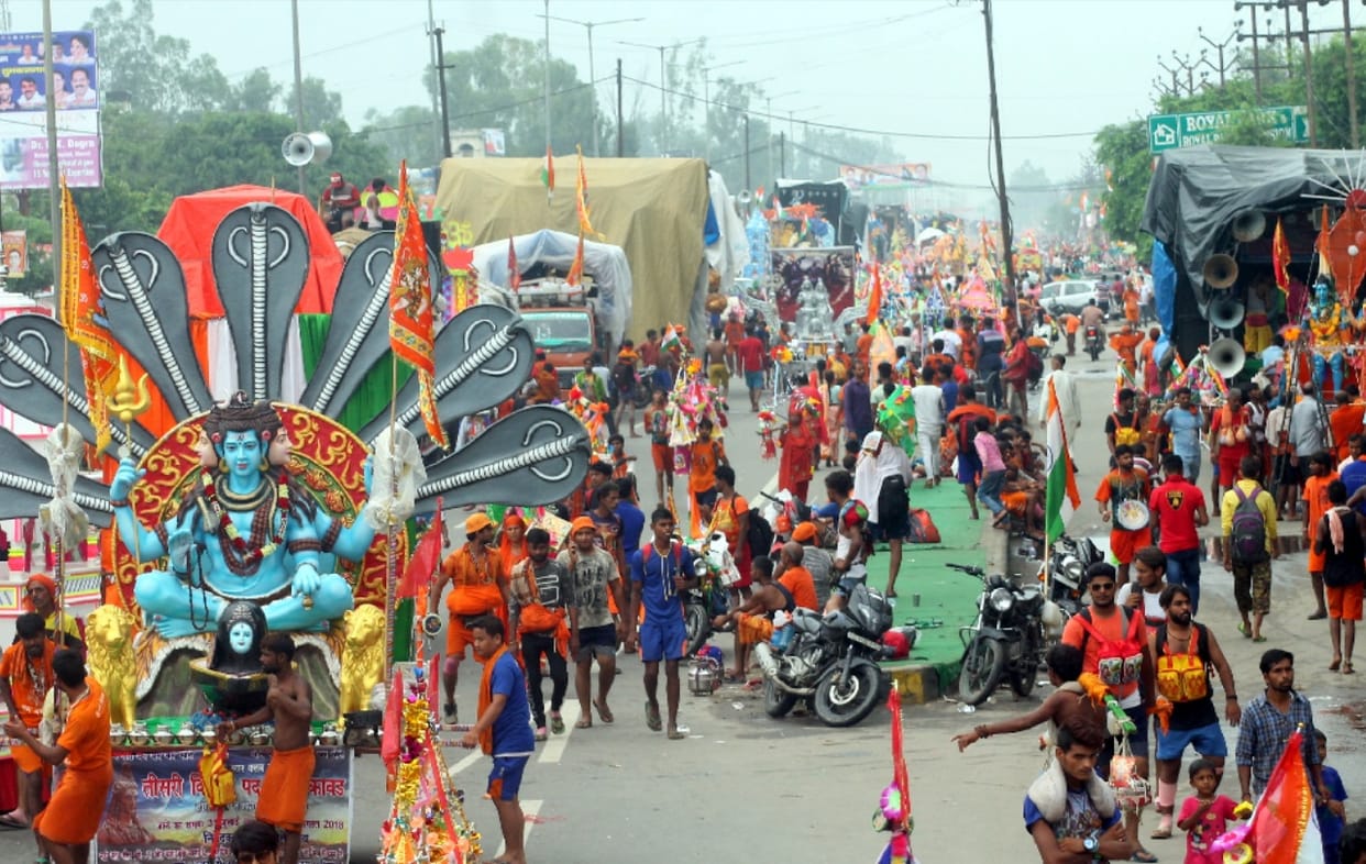 more then 2 crore kavadias paased over  the high way NH 58
