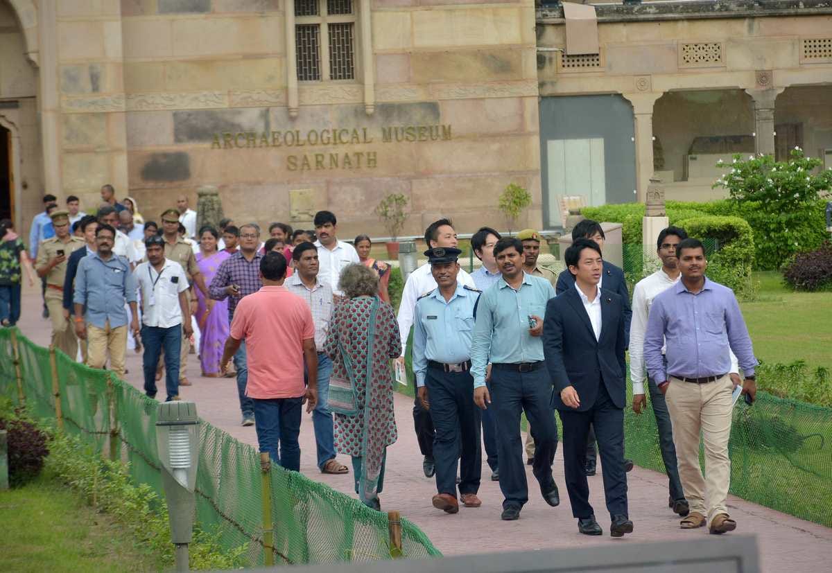 Japanese MP visit sarnath in varanasi