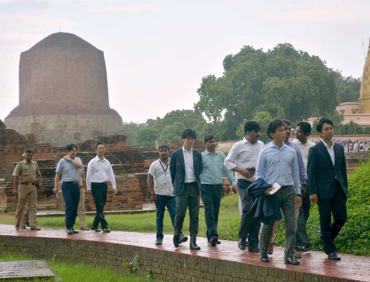 Japanese MP visit sarnath in varanasi