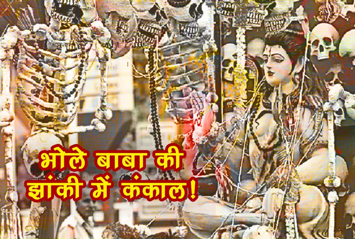 Kanwar Yatra 2018 Humankind and skeletal Kanwar in meerut