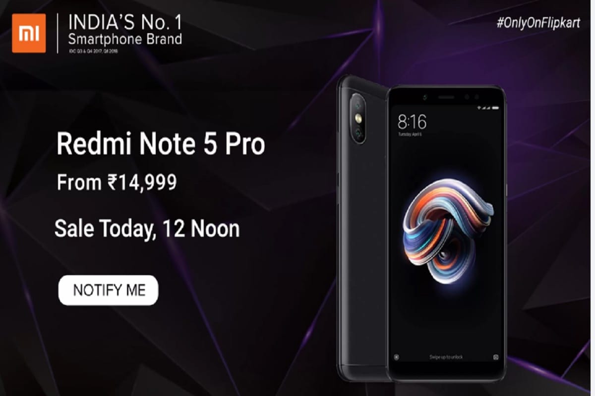 Xiaomi Redmi Note 5 Pro Sale Today From Flipkart, Mi.Com
