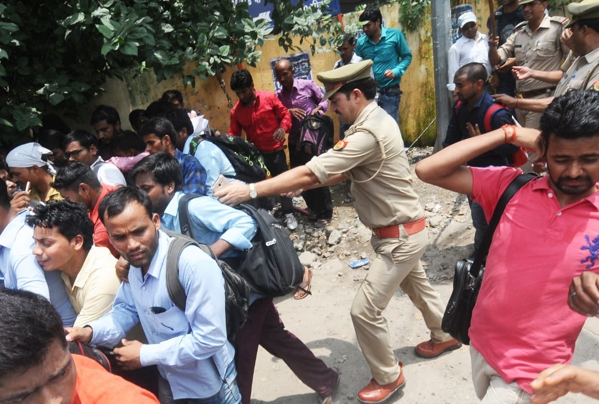 btc applicant beaten by lucknow police