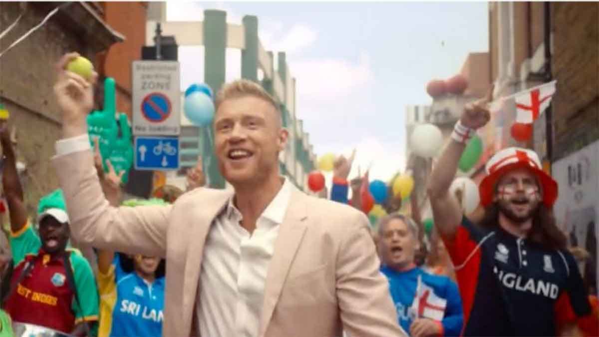 andrew flintoff features in icc world cup 2019 promotional video