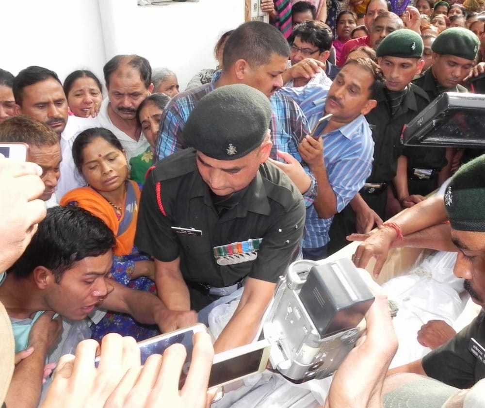 Gurez Encounter martyr mandeep singh rawat cremation