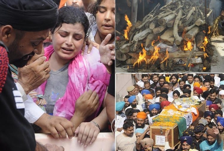 Indian Army Soldier Vikramjeet Singh Funeral in Paternal Village