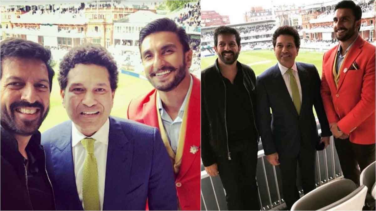 ranveer singh met sachin tendulkar at lords