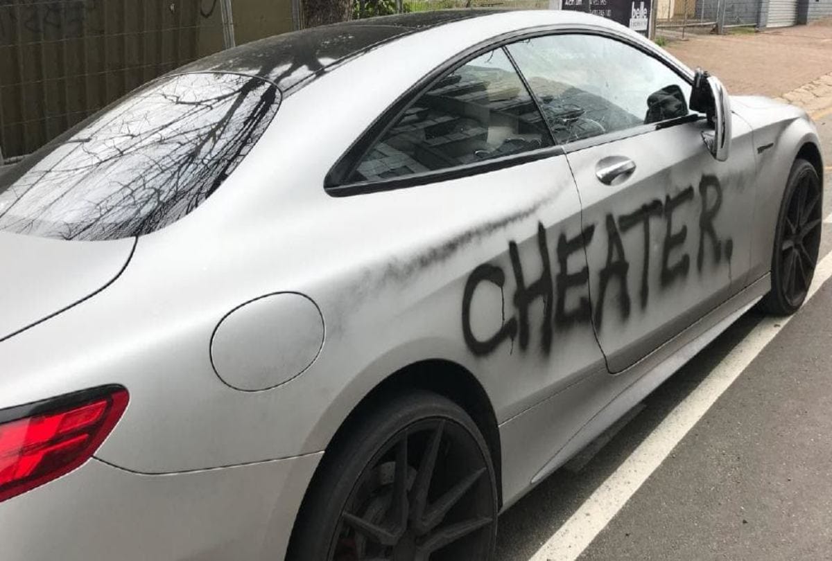 Woman Breaks Luxury Mercedes Benz Glass And Spray Paints Bad Words On It In Australia