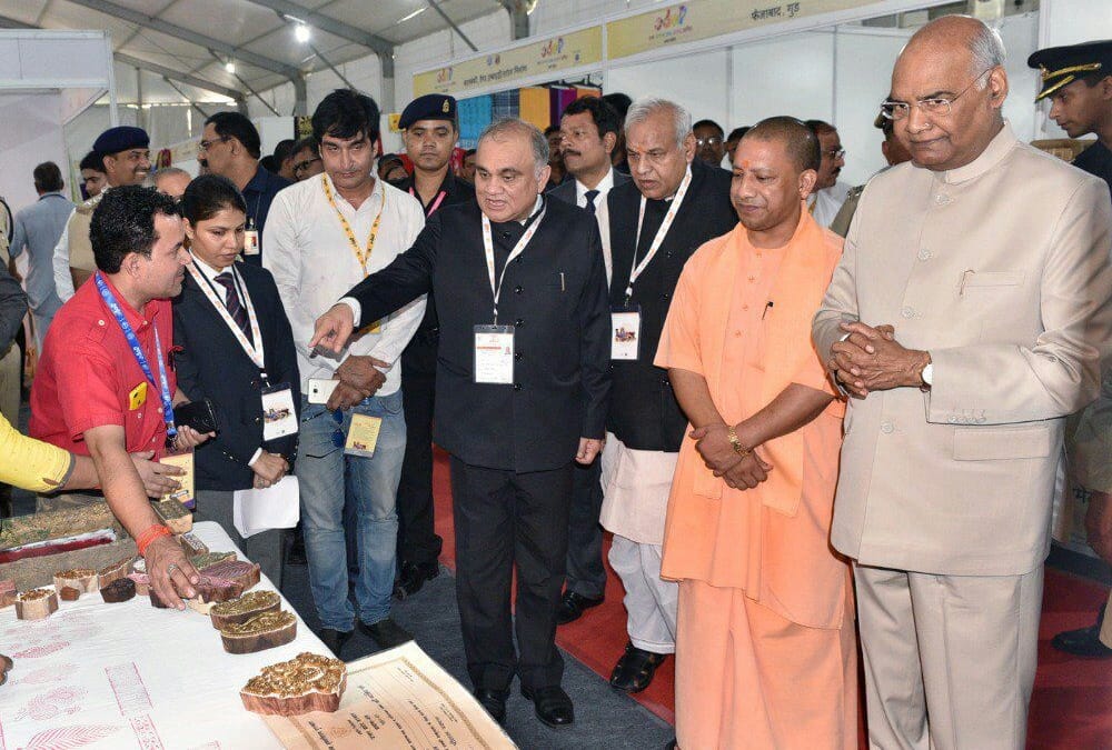 ramnath kovind in one district one product summit lucknow.