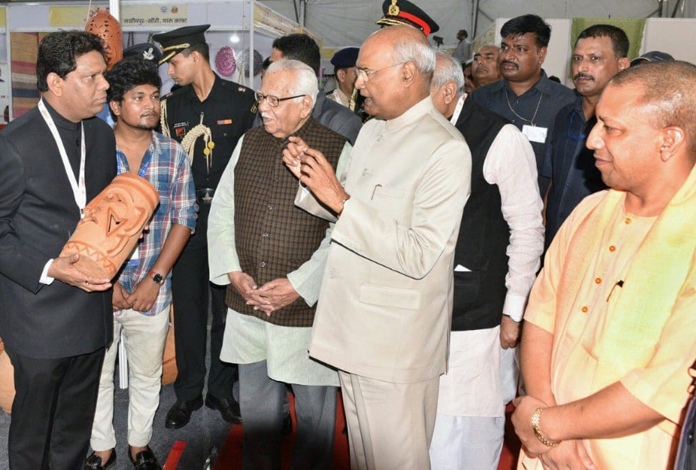 ramnath kovind in one district one product summit lucknow.