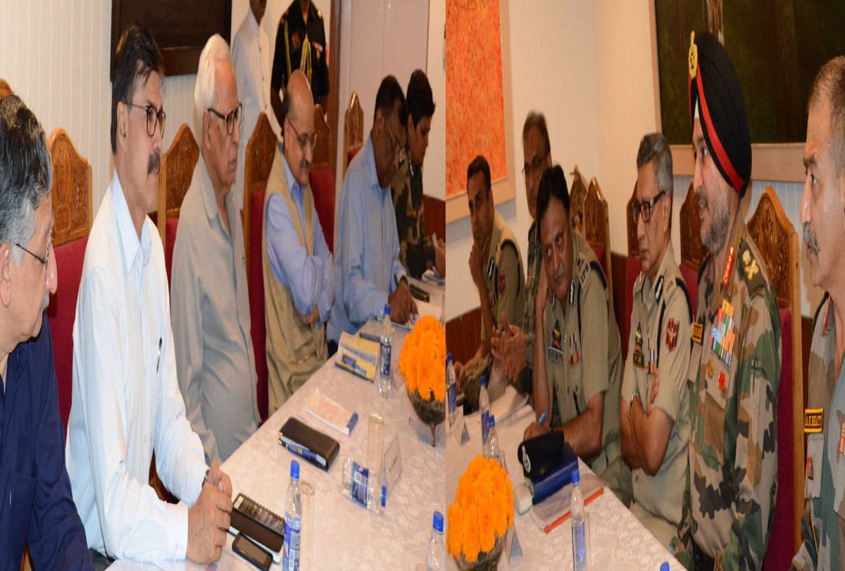 high level security review meeting by governor nn vohra jammu kashmir