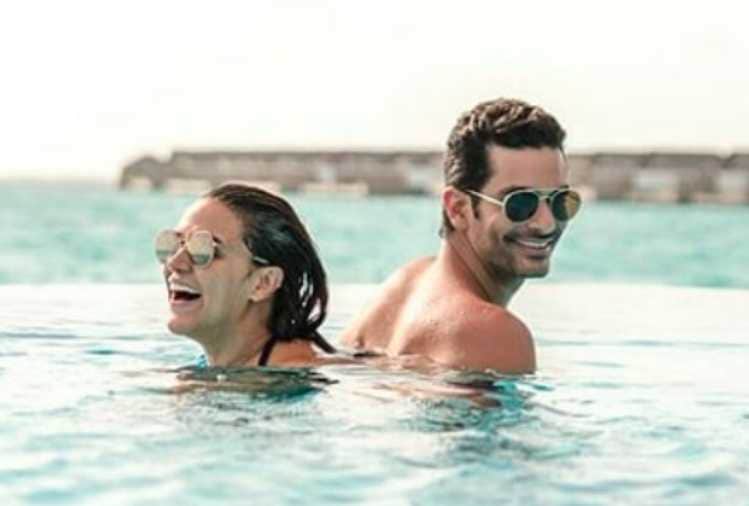 neha dhupia and angad bedi enjoy vacation in maldives share photos on social media