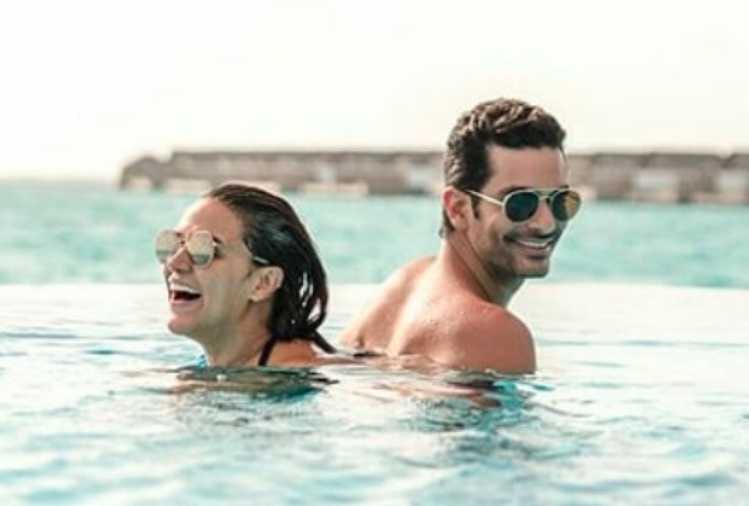 neha dhupia and angad bedi enjoy vacation in maldives share photos on social media