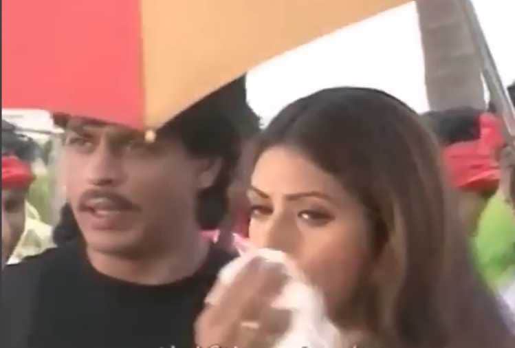 sridevi and shahrukh film army shooting video viral