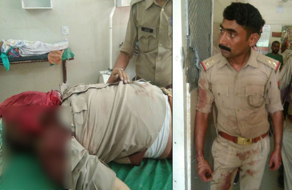 constable shot dead by daroga pistol in firozabad